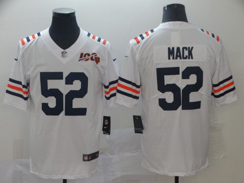 Men Chicago Bears #52 Mack White 100th Anniversary Nike Vapor Untouchable Player NFL Jerseys